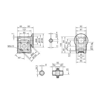 Przekładnia MPRV 050 1/100 63B5